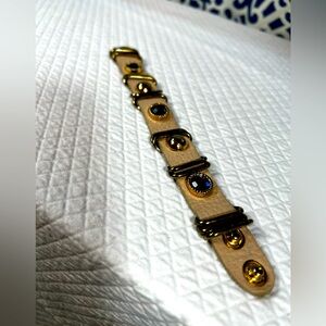 Vintage King Star Leather and Metal with Faux Semi Precious stones